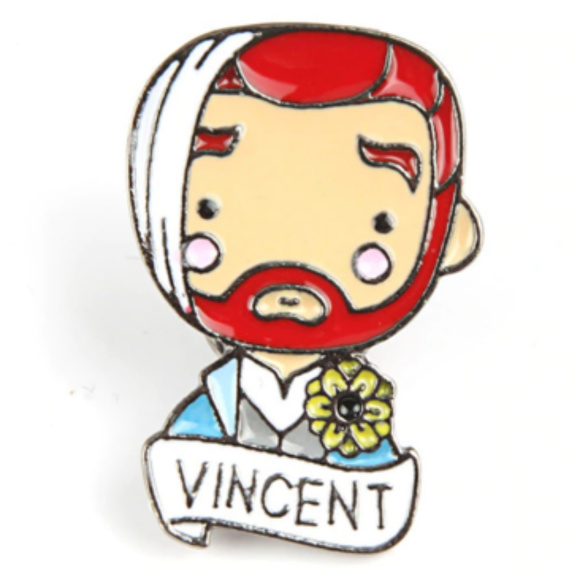 Vincent Van Gogh Caricature Collectible Enamel Pin NEW! 200 - Picture 4 of 6